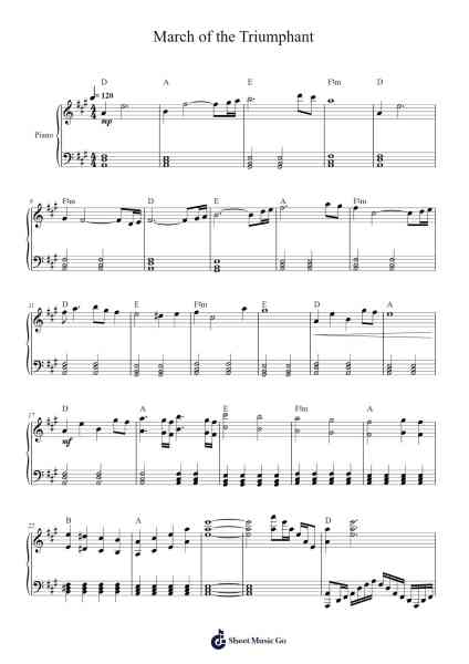March of the Triumphant Sheet Music by Ashton Cochrun-Arr.Borgriel