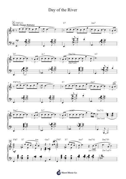 Day of the River Sheet Music by Joe Hisaishi-Arr.Yalegus