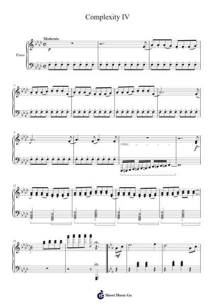 Complexity IV Sheet Music by Popjill Holtzy-Arr.Wrightac Phimaud