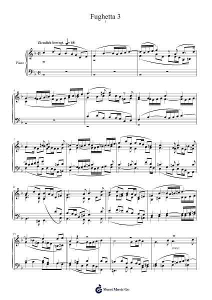 Sieben Klavierstücke in Fughettenform, Op. 126: No. 3 Sheet Music by Robert Schumann-Arr.Junerald