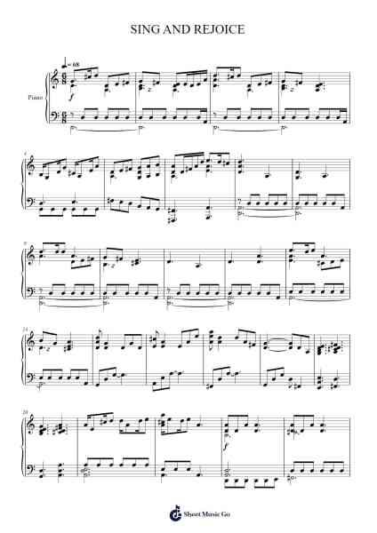 SING AND REJOICE Sheet Music by cjoyful72-Arr.Mollries