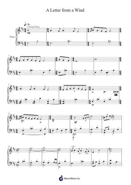A Letter from a Wind Sheet Music by Toursbur-Arr.Osger