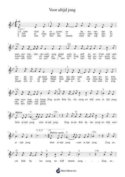 Voor altijd jong Sheet Music by Koen Mertens-Arr.Detio Gemlo