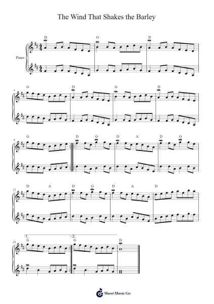 The Wind That Shakes the Barley Sheet Music by Traditional Irish Folk Song-Arr.Licroft Lionelclaire