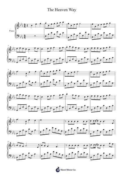 The Heaven Way Sheet Music by Yiruma-Arr.Chauburne Fowblair