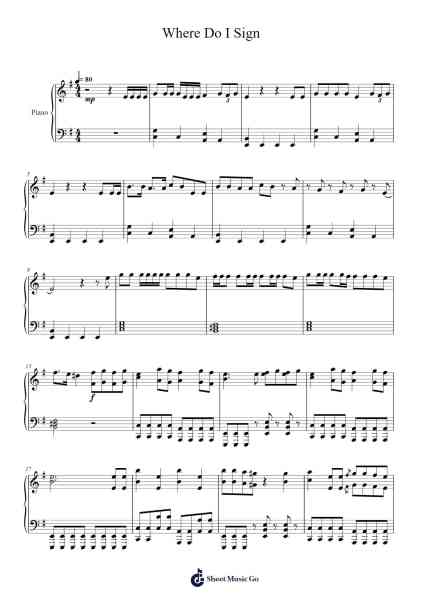 Where Do I Sign Sheet Music by Weathers-Arr.Mollries