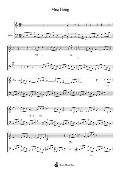 Mua Hong Sheet Music by Hillian-Arr.Anolds