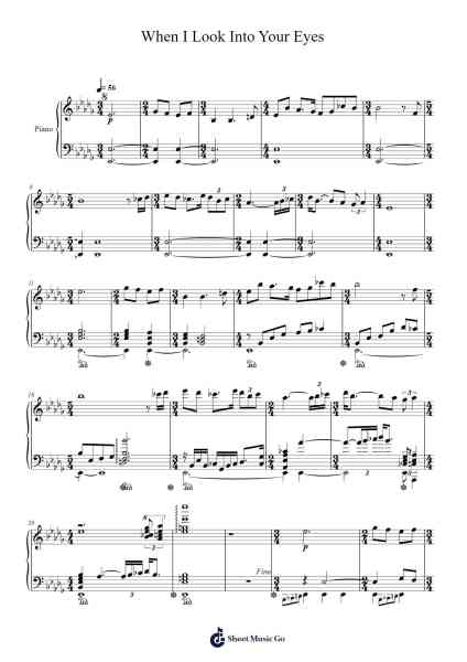 When I Look Into Your Eyes Sheet Music by Cooper Greuling-Arr.Keliot Hicksner