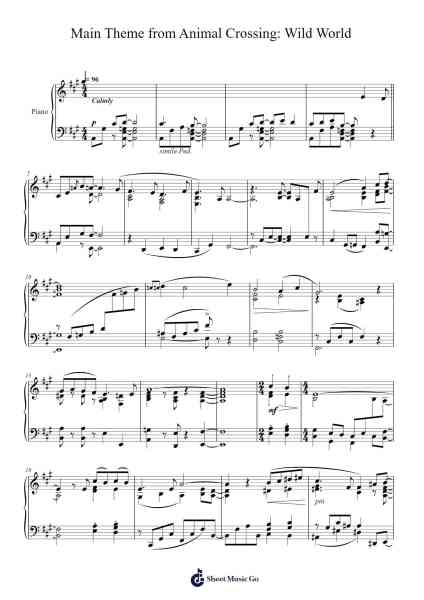 Main Theme from Animal Crossing: Wild World Sheet Music by Kazumi Totaka/Atsuka Ota-Arr.Latbel Conler