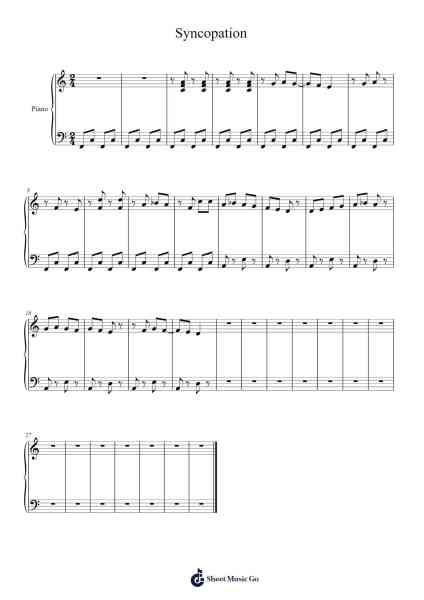 Syncopation Sheet Music by -Arr.Natpold Vinvin