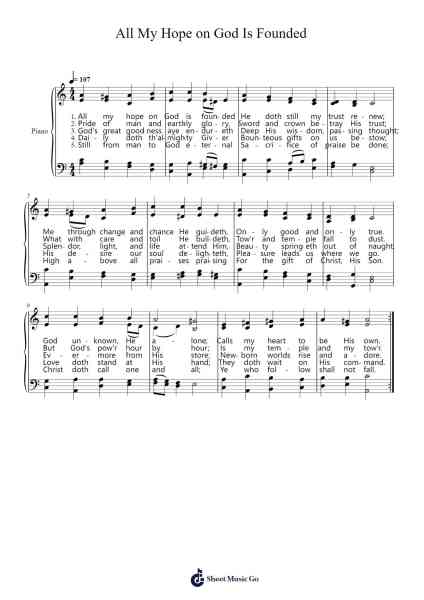 All My Hope on God Is Founded Sheet Music by Joachim Neander-Arr.Geofchael