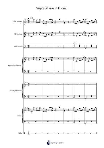Super Mario 2 Theme Sheet Music by -Arr.Abters Bloomsteele