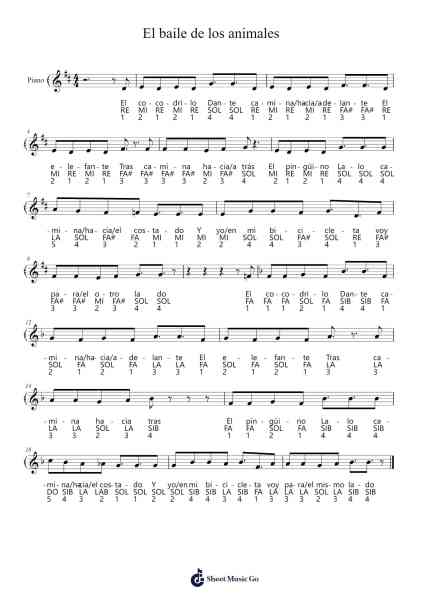 El baile de los animales Sheet Music by David.gines-Arr.Kentnice Dalnoah