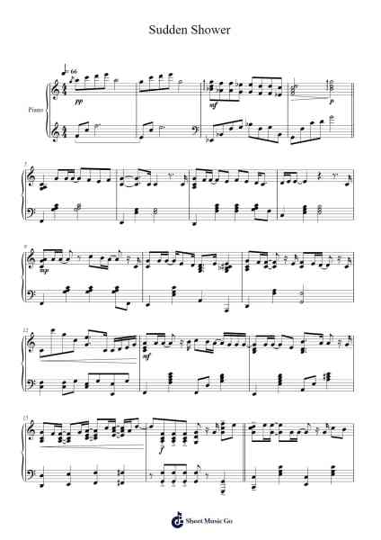 Sudden Shower Sheet Music by Eclipse-Arr.Jonestor