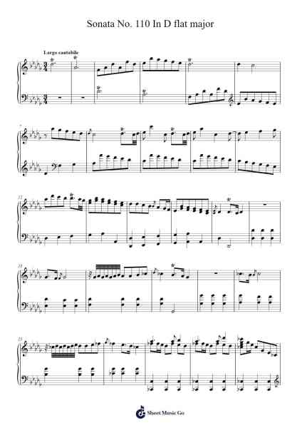 Sonata No. 110 In D flat major Sheet Music by Padre Antonio Soler-Arr.Greenlew
