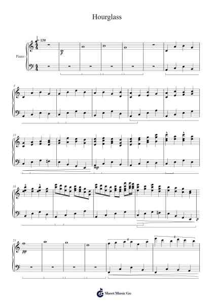 Hourglass Sheet Music by dobadoba-Arr.Dempron Jacbess