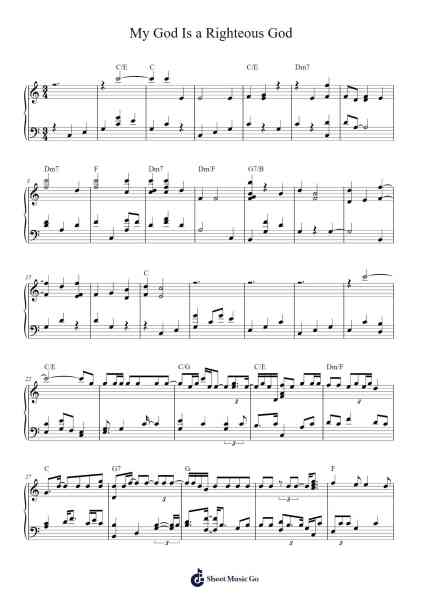 My God Is a Righteous God Sheet Music by Unknown author-Arr.Housebuck Boylejones