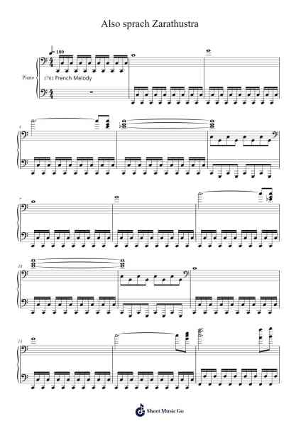 Also sprach Zarathustra Sheet Music by tungpham1969-Arr.Ribloor