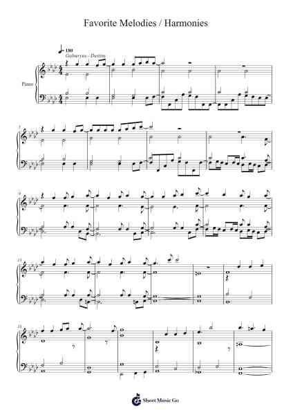 Favorite Melodies / Harmonies Sheet Music by Go Ichinose-Arr.Frebert