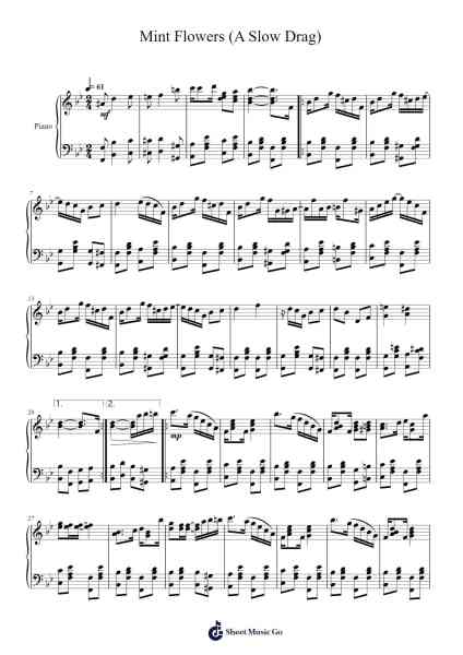 Mint Flowers (A Slow Drag) Sheet Music by Janhan-Arr.Atkuk