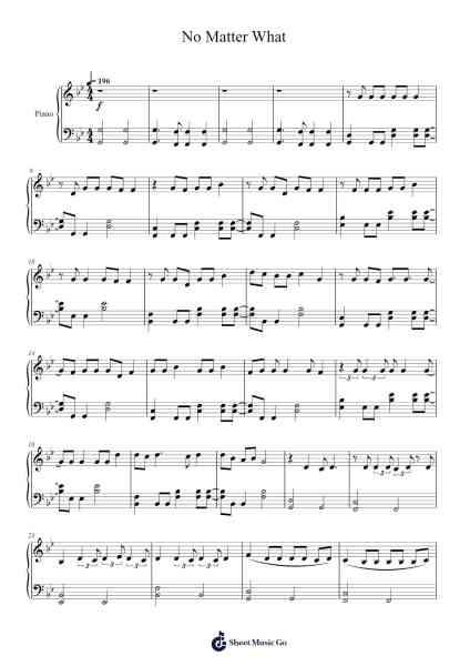 No Matter What Sheet Music by The Cat's Whiskers-Arr.Manssaul Dexy