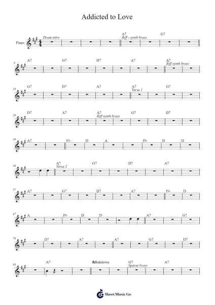 Addicted to Love Sheet Music by -Arr.Fordtrid Lawsweet