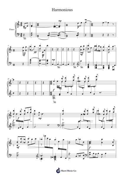 Harmonious Sheet Music by -Arr.Cookien Dolckens
