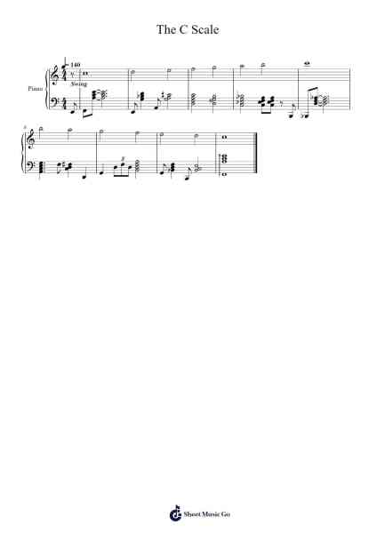 The C Scale Sheet Music by Aidan-Arr.Frebert