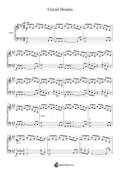 Prelude No. 6 "Circuit Dreams" Sheet Music by Fansam-Arr.Bloorvogt