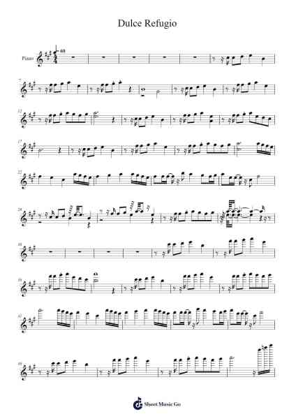 Dulce Refugio Sheet Music by -Arr.Ruthfitch Housed