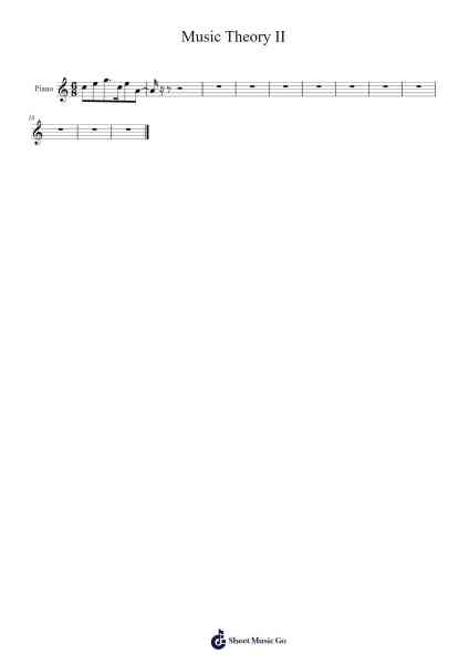 Music Theory II Sheet Music by -Arr.Shamens Xedric