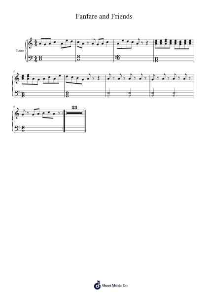 Fanfare and Friends Sheet Music by Wenlan Broaddrow-Arr.Yuleboyle Kingshous