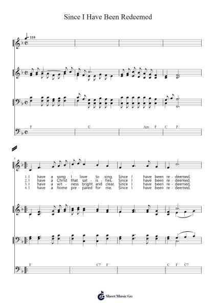 Since I Have Been Redeemed Sheet Music by Edwin O. Excell-Arr.Prupert Cookegram