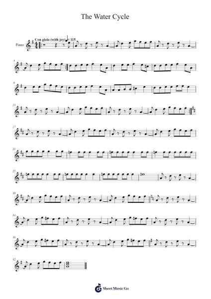 The Water Cycle Sheet Music by Have Fun Teaching-Arr.Mickbess