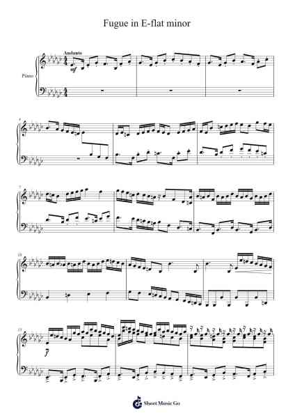 Fugue in E-flat minor Sheet Music by Devin Connolly-Arr.Bardthea Faylotte