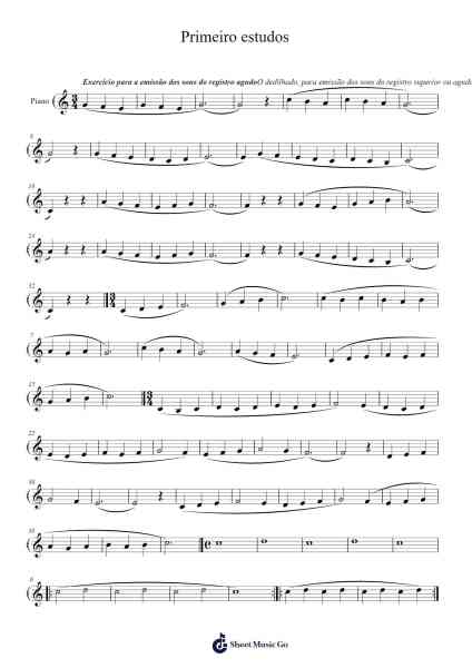 Primeiro estudos Sheet Music by Puby-Arr.Himorse