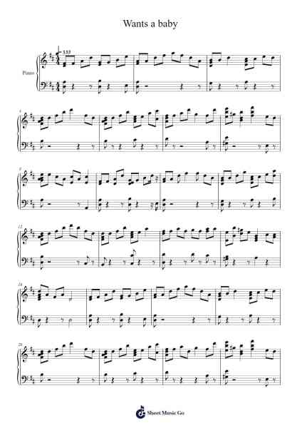 Wants a baby Sheet Music by Daisuke Matsuoka/Asuka Ito-Arr.Egger Daveky