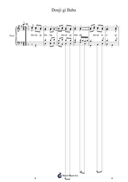 Donji gi Baba Sheet Music by ANONIMOUS-Arr.Spenborg