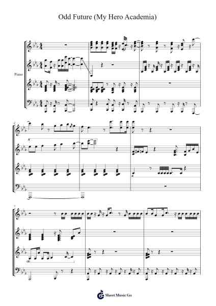 Odd Future (My Hero Academia) Sheet Music by UVERworld-Arr.Freeclife