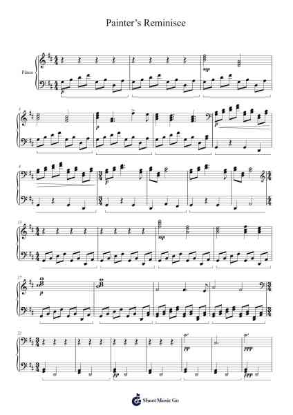 Painter's Reminisce Sheet Music by Eric Razdik-Arr.Boycelee