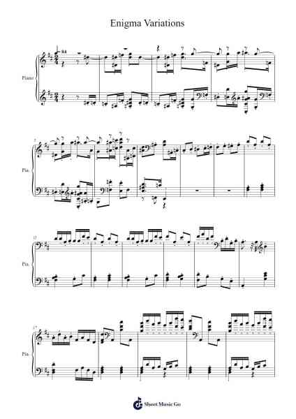 Enigma Variations Sheet Music by Edward Elgar-Arr.Gasgreve Ausnal