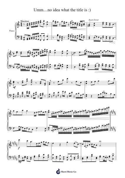 Umm....no idea what the title is :) Sheet Music by -Arr.Clepert
