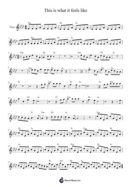 This is what it feels like Sheet Music by Armin van Buuren-Arr.Yedlis Nycol