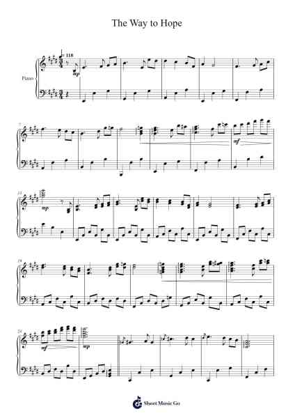 The Way to Hope Sheet Music by Masao Aichi-Arr.Linjane Barcox