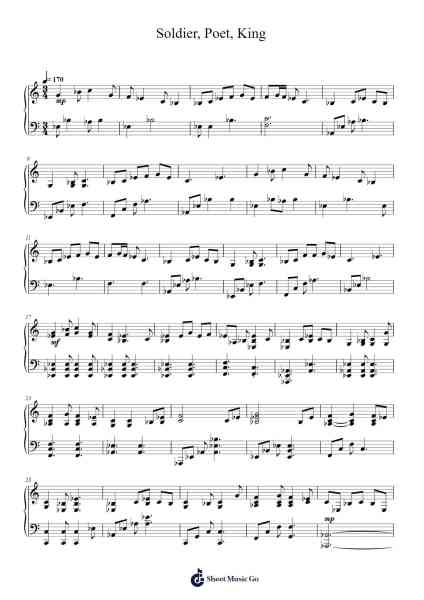 Soldier, Poet, King Sheet Music by Unknown author-Arr.Rydiah