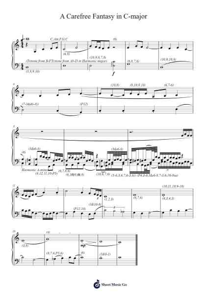 A Carefree Fantasy in C-major Sheet Music by Jermaine D Washington-Arr.Montbrook