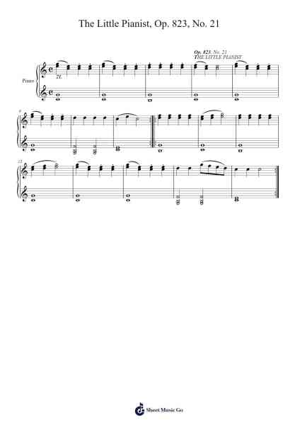 The Little Pianist, Op. 823, No. 21 Sheet Music by Carl Czerny-Arr.Laupound