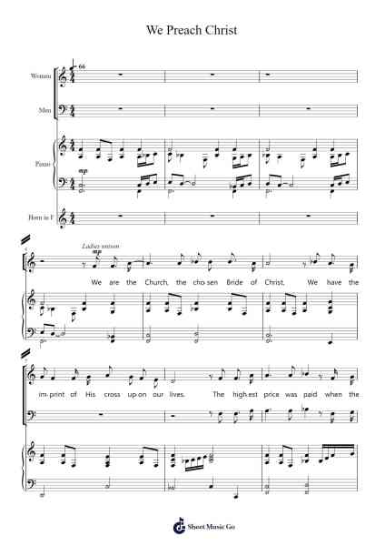 We Preach Christ Sheet Music by Chris & Diane Machen-Arr.Vanbins