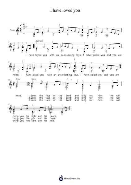 I have loved you Sheet Music by Michael Joncas-Arr.Wildmy