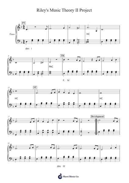 Riley's Music Theory II Project Sheet Music by Riley Stanton-Arr.Jonqy Keyreed
